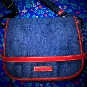NWOT!! Dooney & Bourke DENIM Saddle Crossbody Bag